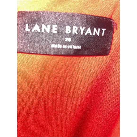 Lane Bryant Dress Womens 28 Red Midi Faux Wrap Cocxktail Glam Holiday Party - Picture 6 of 12